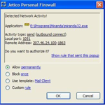fotografie: Jetico Personal Firewall